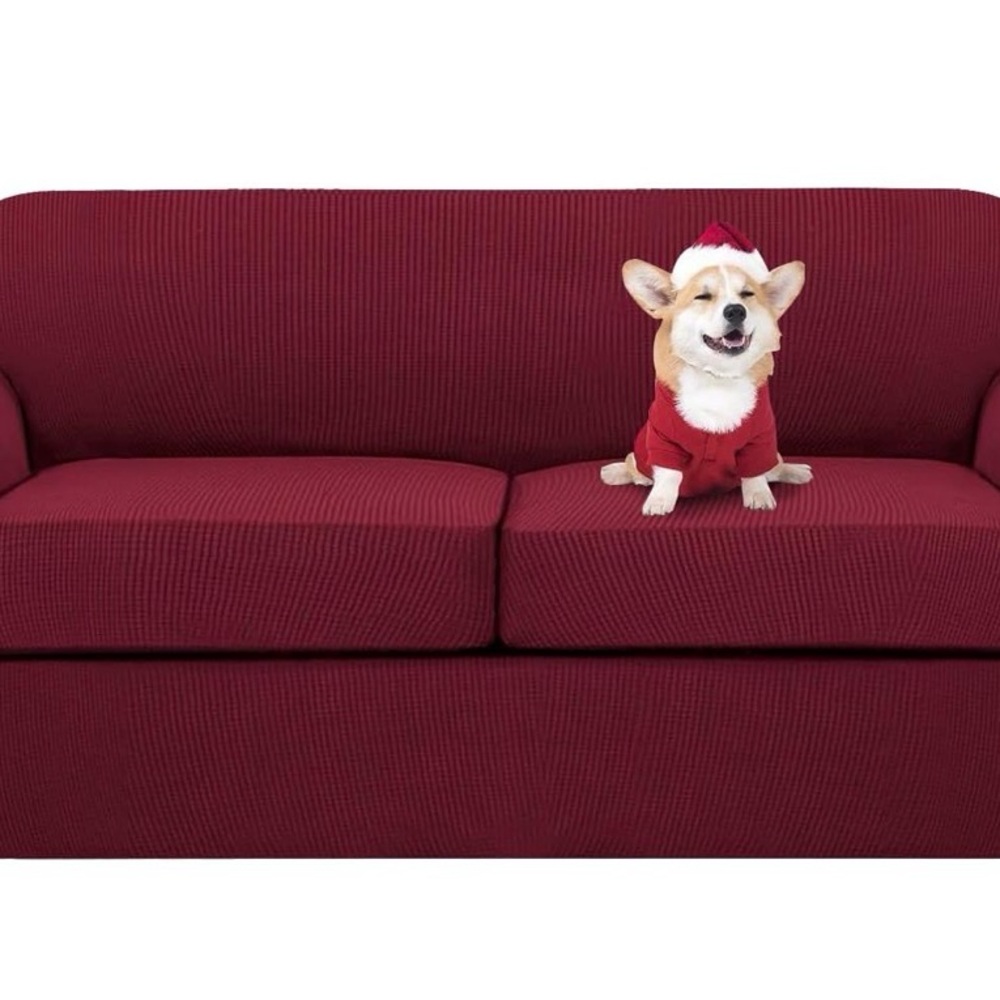 H.VERSAILTEX 3 Piece Stretch Sofa Covers for 2 Cushion Sofa